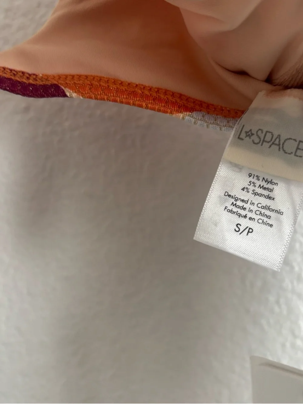 NWT L Space Women's Size Small Multicolor Shimmer Tori Underwire Bikini Top